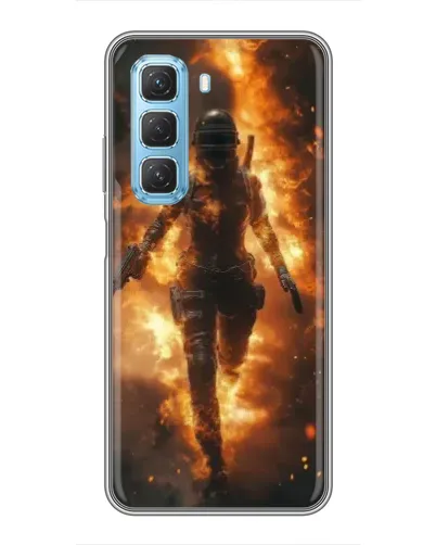 Чехол для Infinix Hot 50 5G с картинкой «BMW — скорость в дожде»