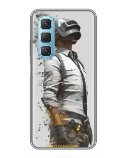 Чехол для Infinix Hot 50 5G с картинкой «PUBG — боец в пыли»