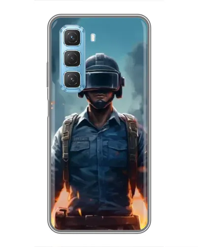Чехол для Infinix Hot 50 5G с картинкой «PUBG — реалистичный герой»