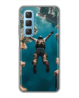 Чехол для Infinix Hot 50 5G с картинкой «PUBG — свободное падение»