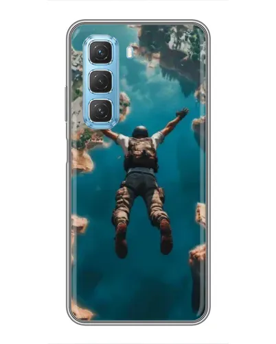 Чехол для Infinix Hot 50 5G с картинкой «PUBG — свободное падение»