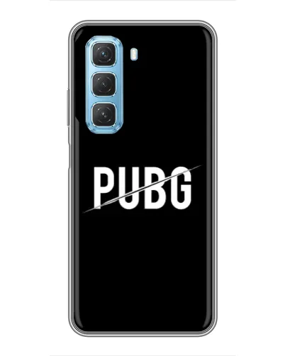 Чехол для Infinix Hot 50 5G с картинкой «PUBG — белый логотип»
