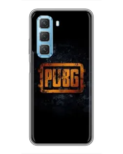 Чехол для Infinix Hot 50 5G с картинкой «PUBG — золотой логотип»