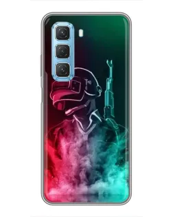 Чехол для Infinix Hot 50 5G с картинкой «PUBG — огненный воин»