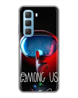 Чохол для Infinix Hot 50 5G з картинкою «Червоний імпостер — макро»