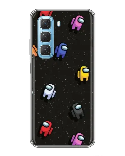 Чехол для Infinix Hot 50 5G с картинкой «Космический паттерн Among Us»
