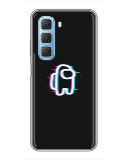 Чехол для Infinix Hot 50 5G с картинкой «Among Us неон»