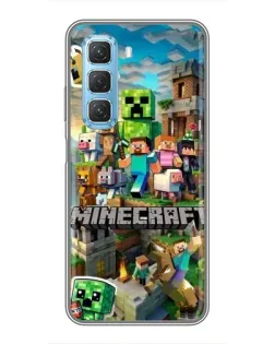 Чохол для Infinix Hot 50 5G з картинкою «Замок Minecraft»