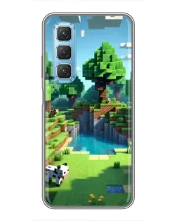 Чехол для Infinix Hot 50 5G с картинкой «Minecraft летний день»