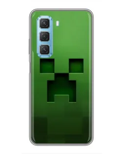 Чехол для Infinix Hot 50 5G с картинкой «Крипер микро-дизайн»