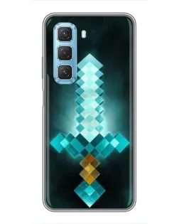 Чехол для Infinix Hot 50 5G с картинкой «Алмазный меч неон»