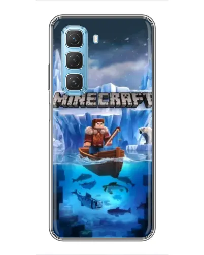 Чехол для Infinix Hot 50 5G с картинкой «Minecraft ледяной мир» Чехол для Infinix Hot 50 5G с картинкой «Minecraft ледяной мир»