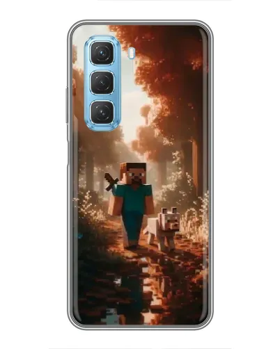 Чехол для Infinix Hot 50 5G с картинкой «Стив в лесу» Чехол для Infinix Hot 50 5G с картинкой «Стив в лесу»