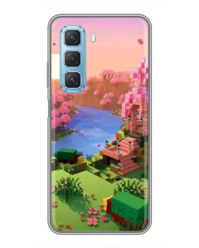 Чехол для Infinix Hot 50 5G с картинкой «Розовое дерево Minecraft» Чехол для Infinix Hot 50 5G с картинкой «Розовое дерево Minecraft»