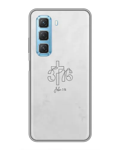 Чехол для Infinix Hot 50 5G с картинкой «Иоанна 3:16 Крест»