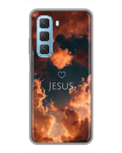 Чехол для Infinix Hot 50 5G с картинкой «Сияние Имени Jesus»