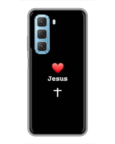Чехол для Infinix Hot 50 5G с картинкой «Сердце - Jesus»