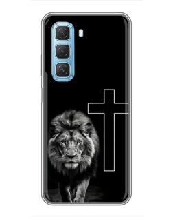Чохол для Infinix Hot 50 5G з картинкою «Лев та Хрест»