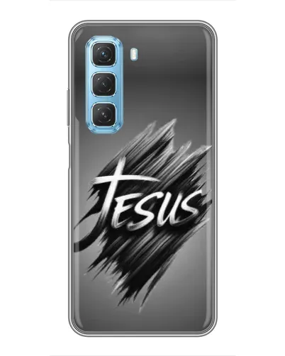 Чехол для Infinix Hot 50 5G с картинкой «Надпись Jesus Graffiti»