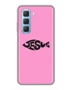 Чехол для Infinix Hot 50 5G с картинкой «Розовый символ  Jesus»