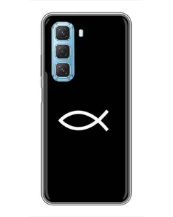 Чехол для Infinix Hot 50 5G с картинкой «Символ рыбы Jesus» Чехол для Infinix Hot 50 5G с картинкой «Символ рыбы Jesus»