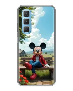 Чохол для Infinix Hot 50 5G з картинкою «Міккі на лавці»