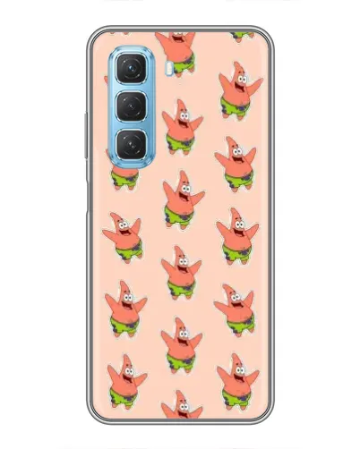 Чехол для Infinix Hot 50 5G с картинкой «Патрик Стар паттерн»