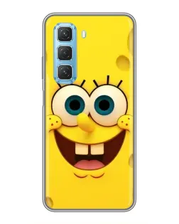 Чехол для Infinix Hot 50 5G с картинкой «Губка Боб улыбка»