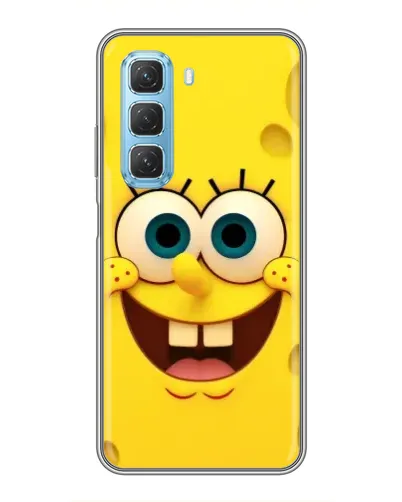 Чехол для Infinix Hot 50 5G с картинкой «Губка Боб улыбка»
