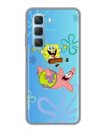 Чехол для Infinix Hot 50 5G с картинкой «Спанч Боб и Патрик»