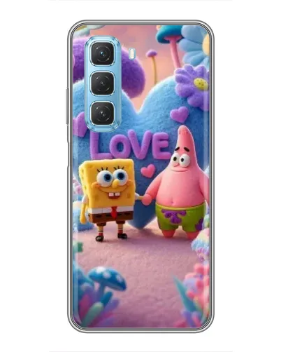 Чехол для Infinix Hot 50 5G с картинкой «Губка Боб Патрик»