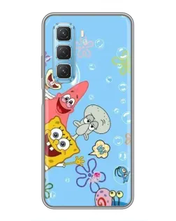 Чехол для Infinix Hot 50 5G с картинкой «Веселые пузырьки»