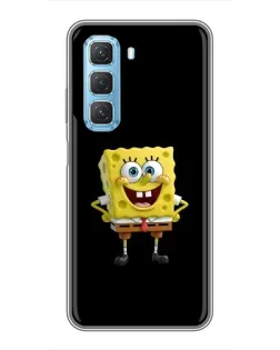 Чехол для Infinix Hot 50 5G с картинкой «Классический Губка Боб»