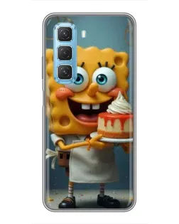 Чехол для Infinix Hot 50 5G с картинкой «Повар Спанч Боб»