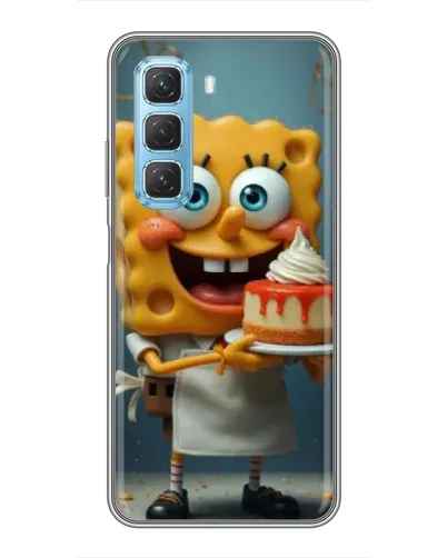 Чехол для Infinix Hot 50 5G с картинкой «Повар Спанч Боб»