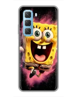 Чехол для Infinix Hot 50 5G с картинкой «Взрывной Спанч Боб»