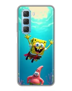 Чохол для Infinix Hot 50 5G з картинкою «Спанч Боб під водою» Чохол для Infinix Hot 50 5G з картинкою «Спанч Боб під водою»