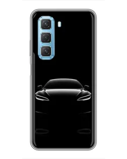 Чехол для Infinix Hot 50 5G с картинкой «Силуэт Tesla Night» Чехол для Infinix Hot 50 5G с картинкой «Силуэт Tesla Night»