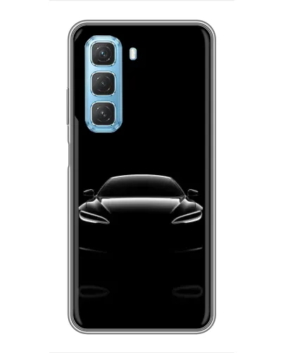 Чехол для Infinix Hot 50 5G с картинкой «Силуэт Tesla Night»