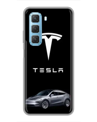 Чехол для Infinix Hot 50 5G с картинкой «Tesla Model Y»