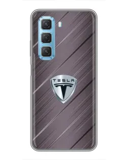 Чехол для Infinix Hot 50 5G с картинкой «Металлическая текстура Tesla» Чехол для Infinix Hot 50 5G с картинкой «Металлическая текстура Tesla»