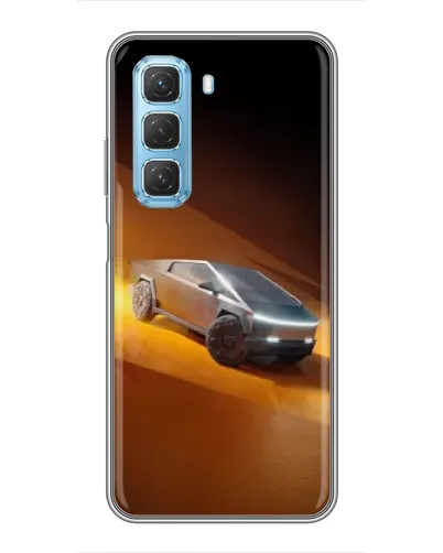 Чехол для Infinix Hot 50 5G с картинкой «Cybertruck в пустыне»