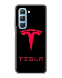 Чехол для Infinix Hot 50 5G с картинкой «Tesla Red Logo» Чехол для Infinix Hot 50 5G с картинкой «Tesla Red Logo»