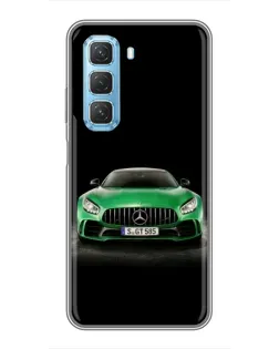 Чохол для Infinix Hot 50 5G з картинкою «Mercedes — неоновий лого»