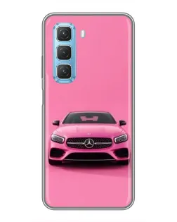 Чехол для Infinix Hot 50 5G с картинкой «Розовый Mercedes AMG»