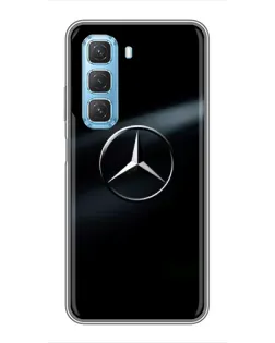 Чехол для Infinix Hot 50 5G с картинкой «Mercedes на металле»