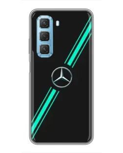Чехол для Infinix Hot 50 5G с картинкой «Спортивные линии Mercedes»