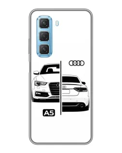 Чохол для Infinix Hot 50 5G з картинкою «Audi — контрастний дизайн»