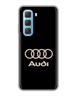 Чохол для Infinix Hot 50 5G з картинкою «Audi — золотий логотип»