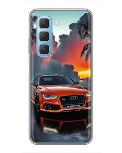 Чохол для Infinix Hot 50 5G з картинкою «Audi — захід сонця»